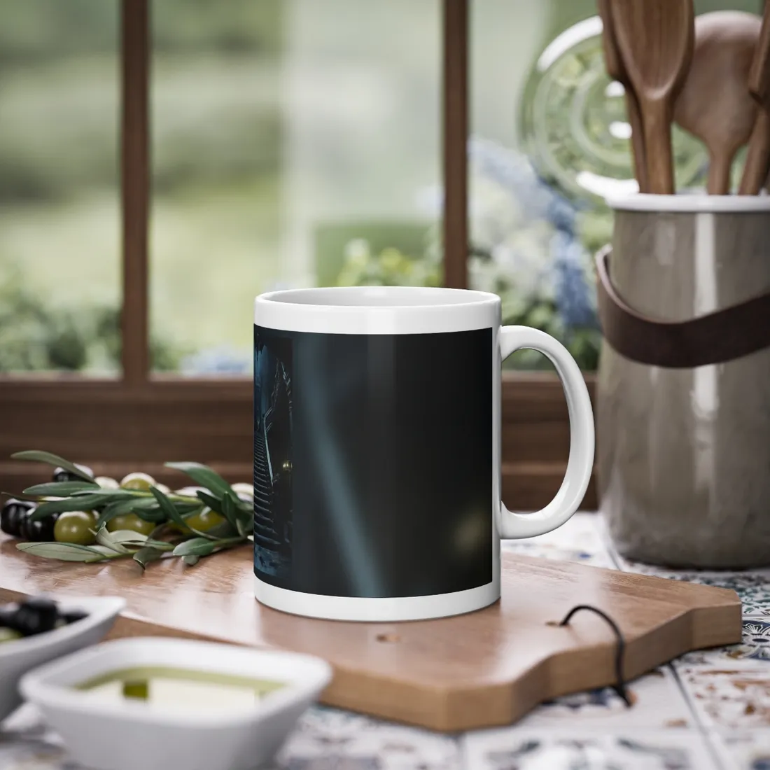 Spooky Gothic Mansion: Haunted Victorian Atmosphere - Mug