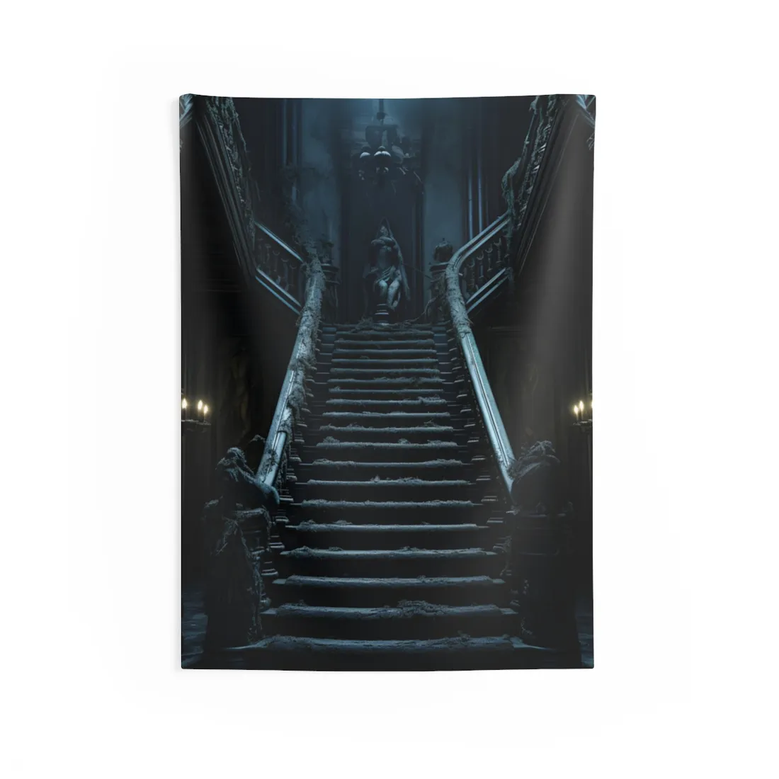 Spooky Gothic Mansion: Haunted Victorian Atmosphere - Wall Tapestry