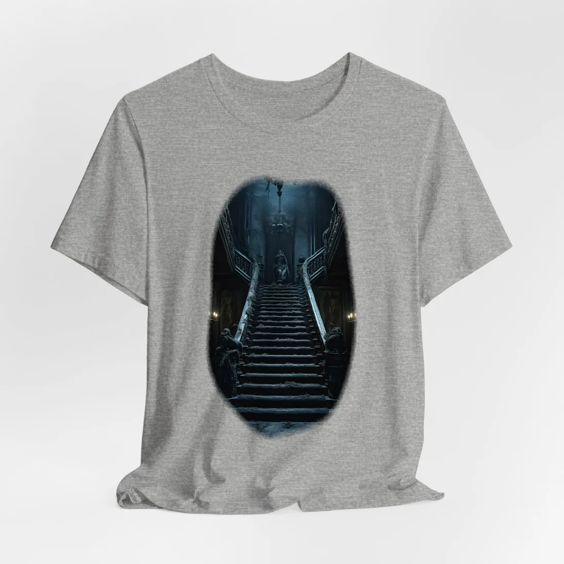 Spooky Gothic Mansion: Haunted Victorian Atmosphere - T-Shirt (Athletic Heather)