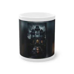 Victorian House at Night Mug