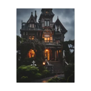 Ivy Covered Stone Mansion Canvas Print