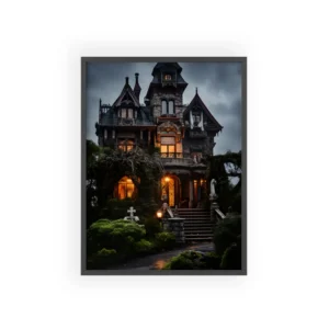 Ivy Covered Stone Mansion Framed Poster