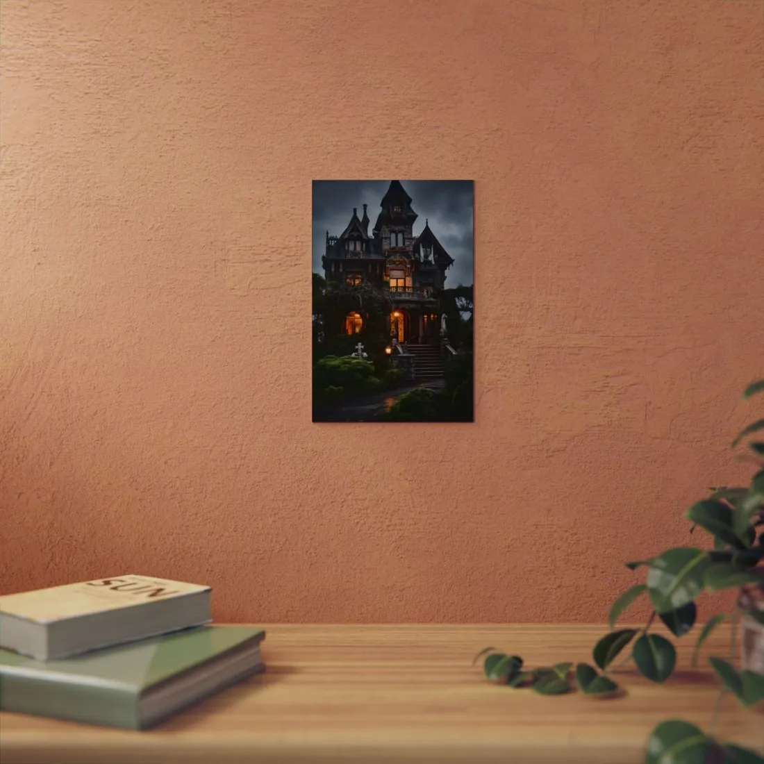 Spooky Victorian Mansion: Atmospheric Haunted - Metal Poster