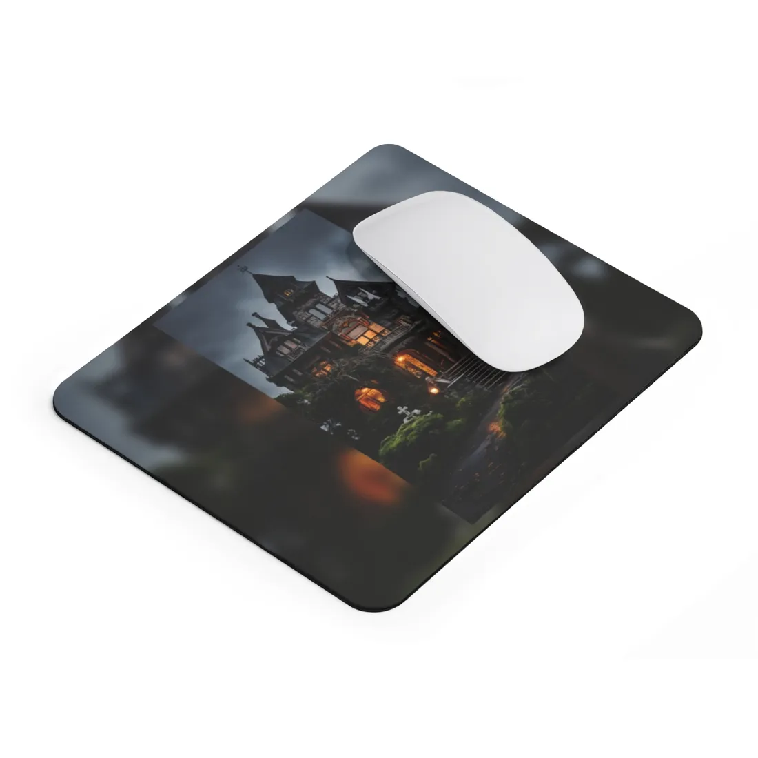 Spooky Victorian Mansion: Atmospheric Haunted - Mouse Pad