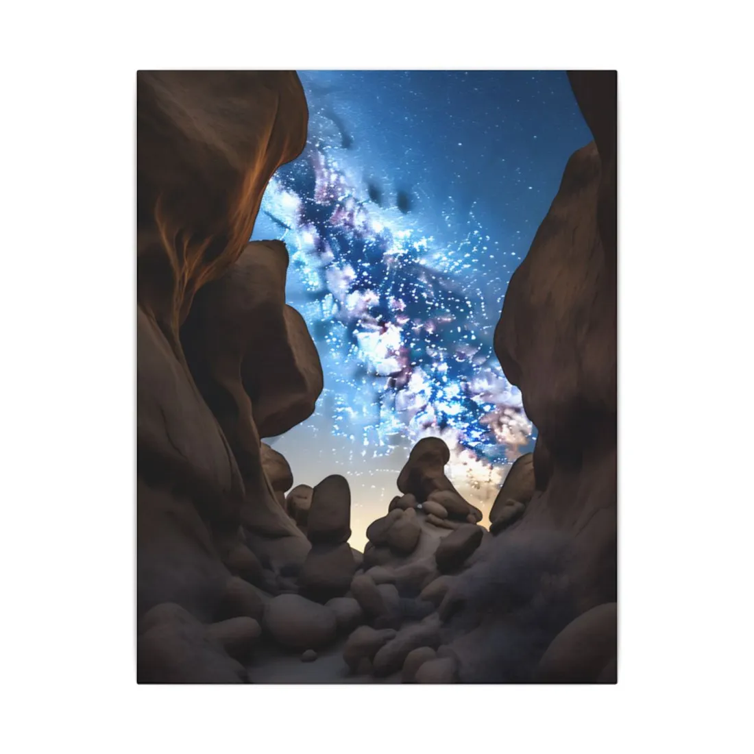 Stargazing Night Sky: Celestial Beauty of the Universe - Canvas