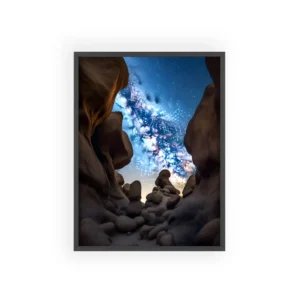 Milky Way over Canyon Framed Poster