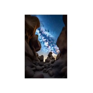 Milky Way over Canyon Metal Poster