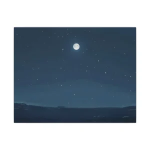 Night Sky with Moon Canvas Print