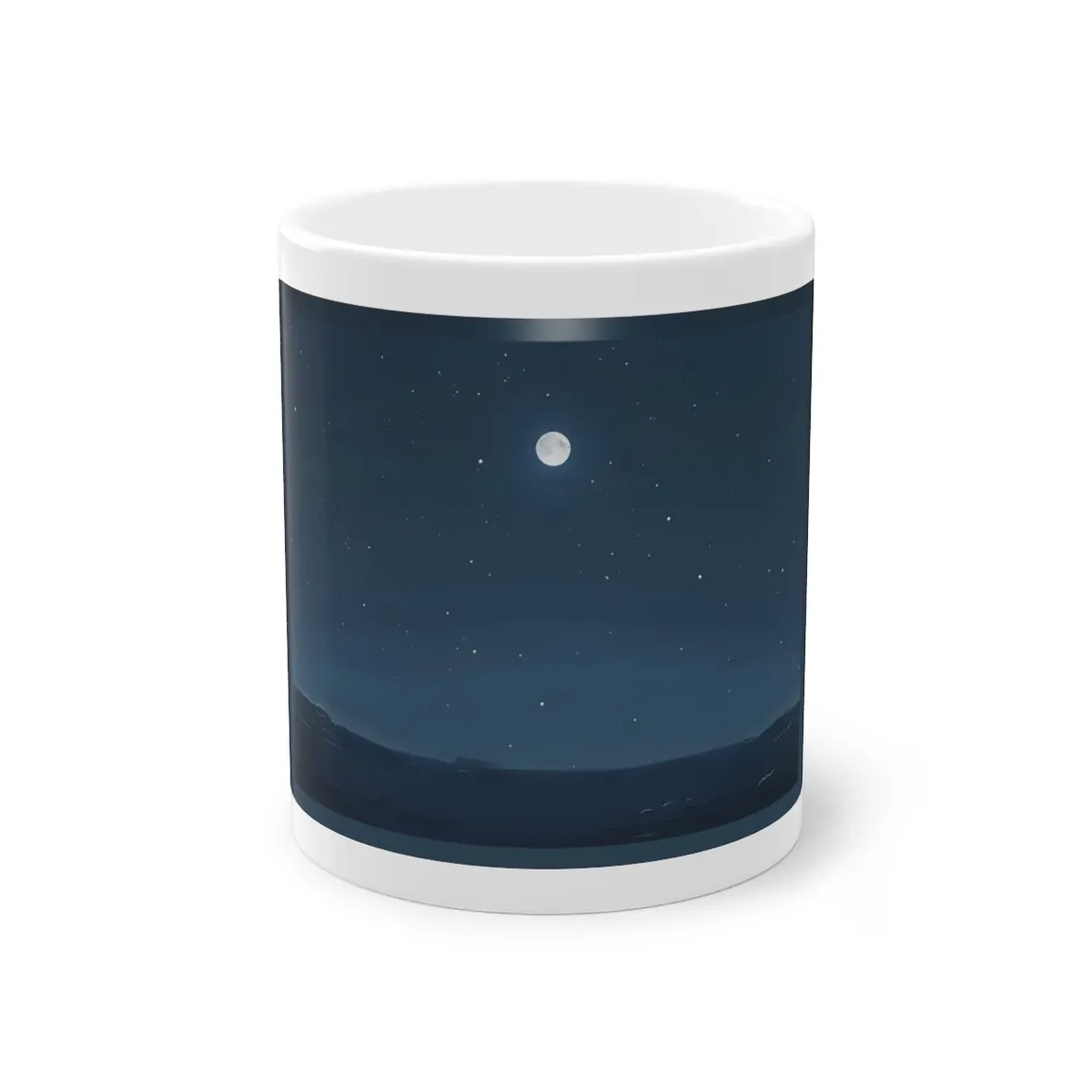 Starry Night Sky: Minimalist Beauty in Blue - Mug