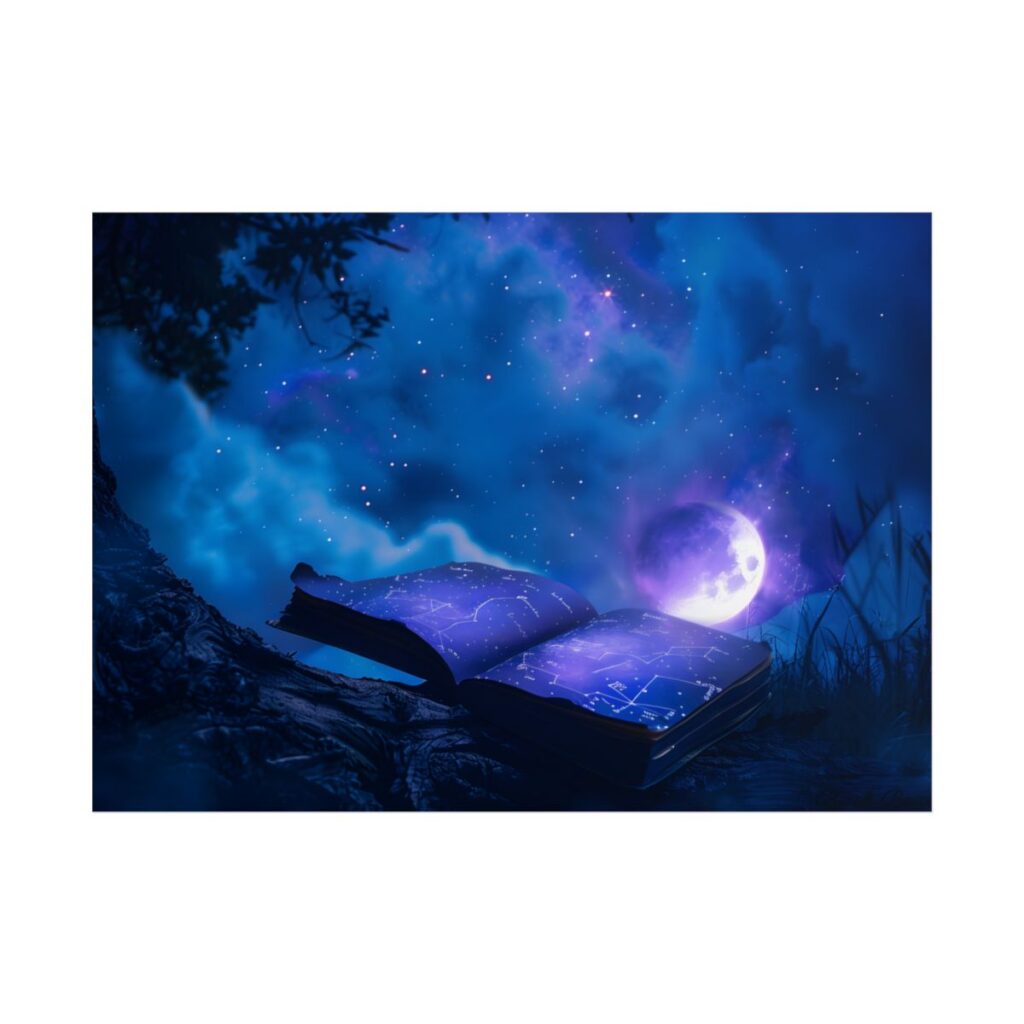 Starry Night Sky: Tranquil Celestial Scene - Poster