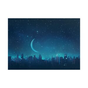 Crescent Moon City Poster