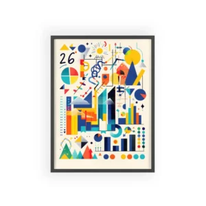 Abstract Geometric Charts Framed Poster