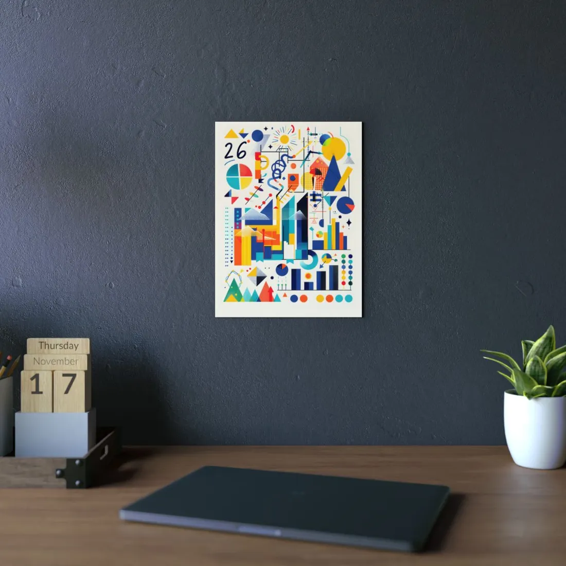 Statistics in Color: Modern Graphic Data - Metal Poster