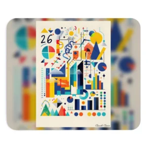 Abstract Geometric Charts Mouse Pad