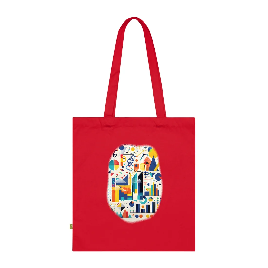 Statistics in Color: Modern Graphic Data - Tote Bag (Classic Red)