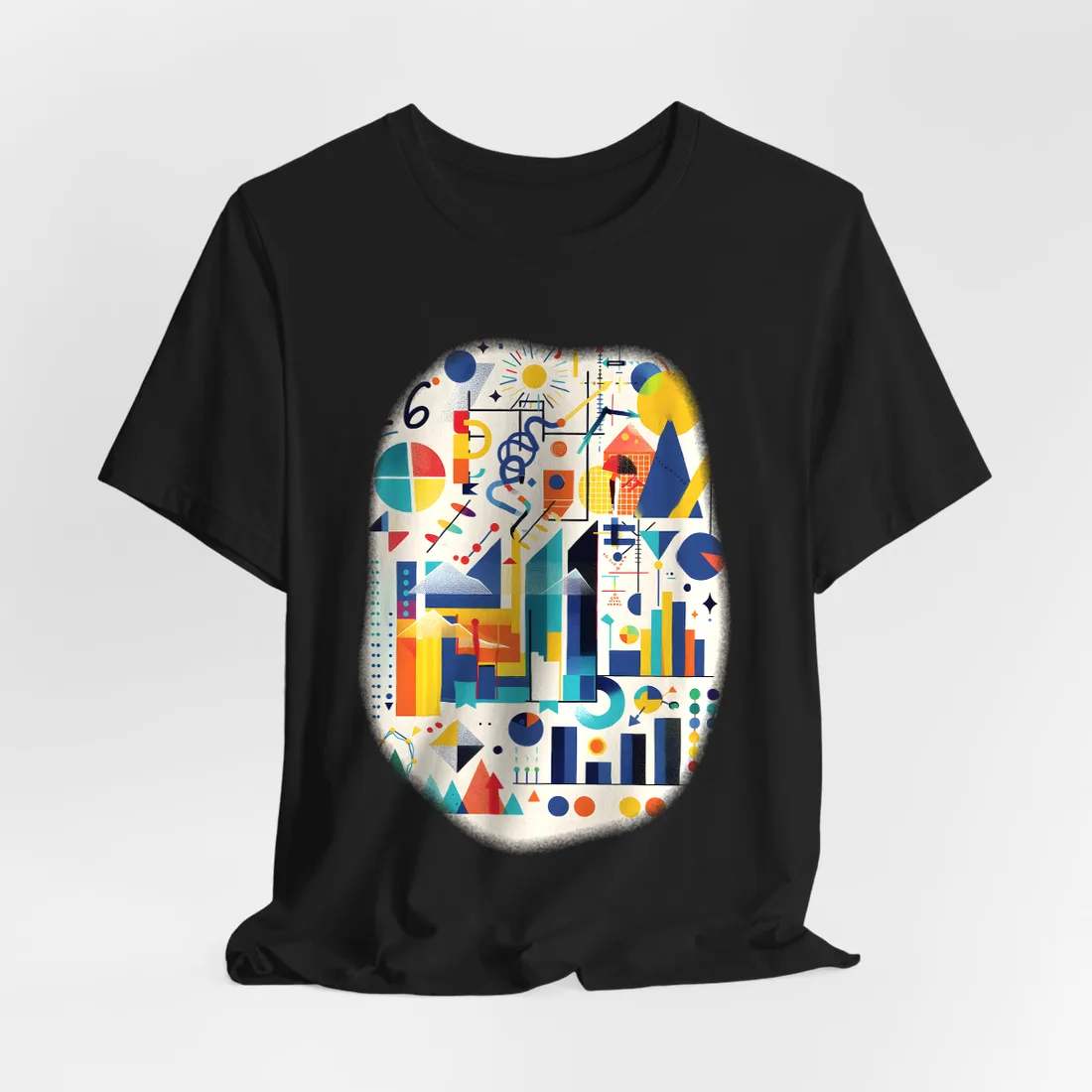 Statistics in Color: Modern Graphic Data - T-Shirt (Black)