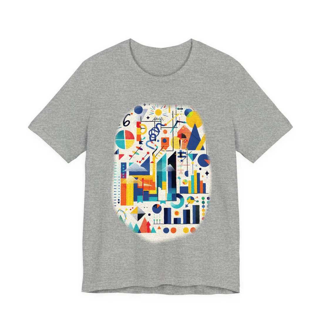 Statistics in Color: Modern Graphic Data - T-Shirt (Athletic Heather)