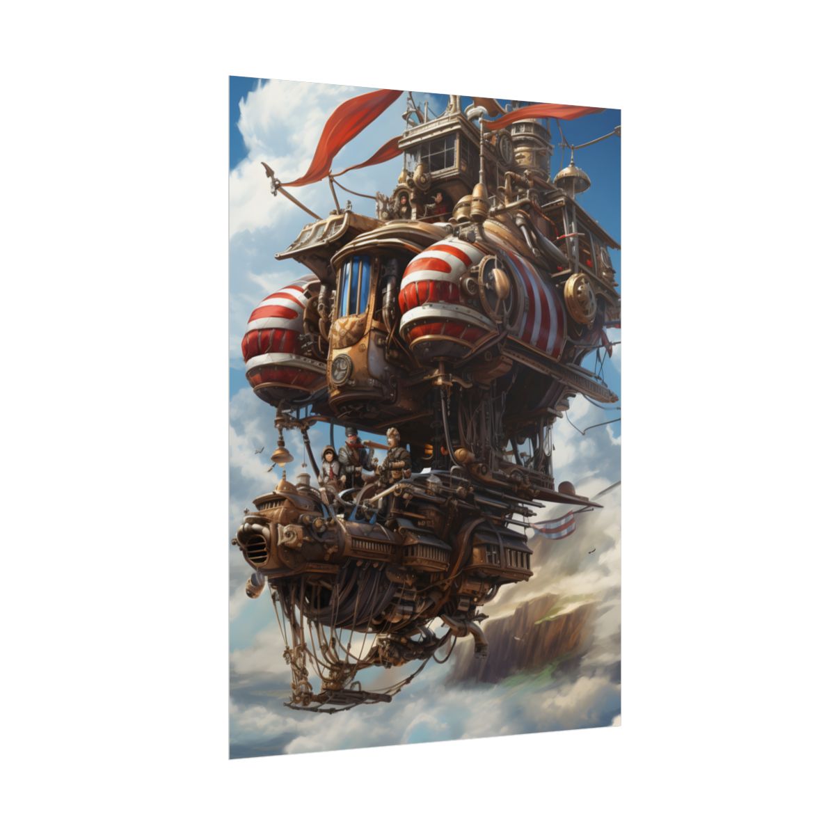 Steampunk Air Race Thrills: Early 20th Century Flight - Poster