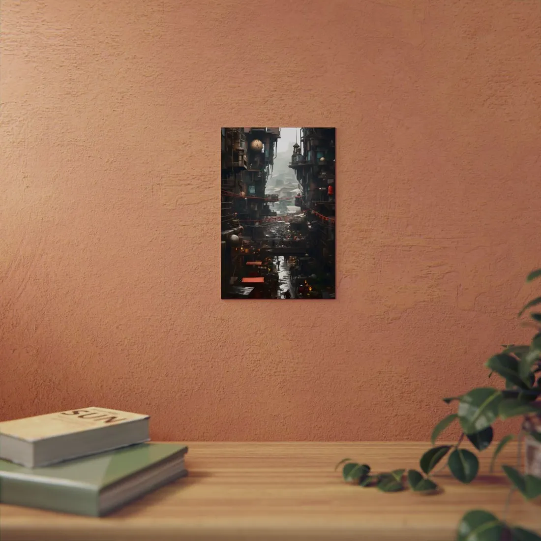 Steampunk Apocalypse: Abandoned Cityscape Digital Art - Metal Poster