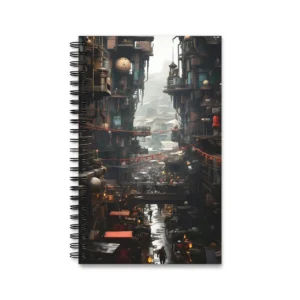 Misty Industrial Market Alley Spiral Notebook
