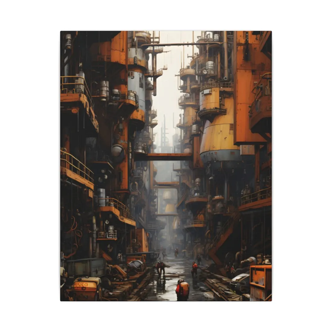 Steampunk Apocalypse: Post-Apocalyptic Cityscape - Canvas