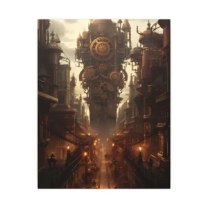 Brass Clockwork Metropolis Canvas Print