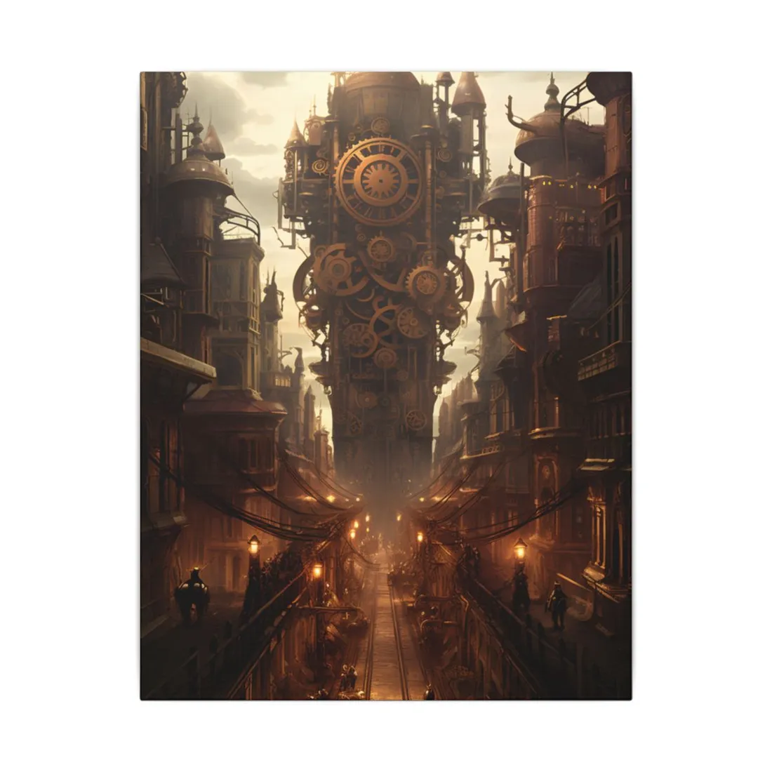 Steampunk City: A Glimpse into Industrial Paradise - Canvas