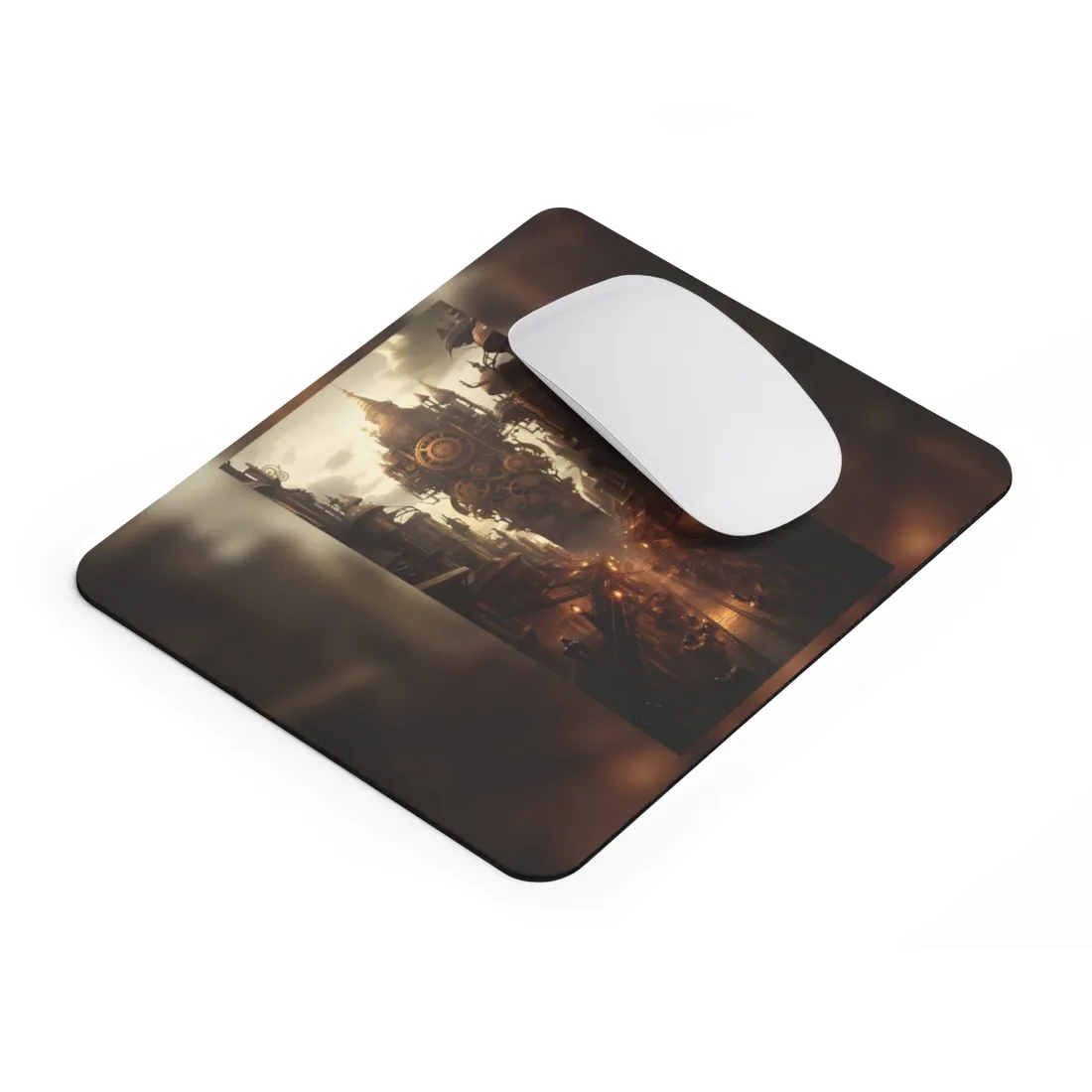 Steampunk City: A Glimpse into Industrial Paradise - Mouse Pad