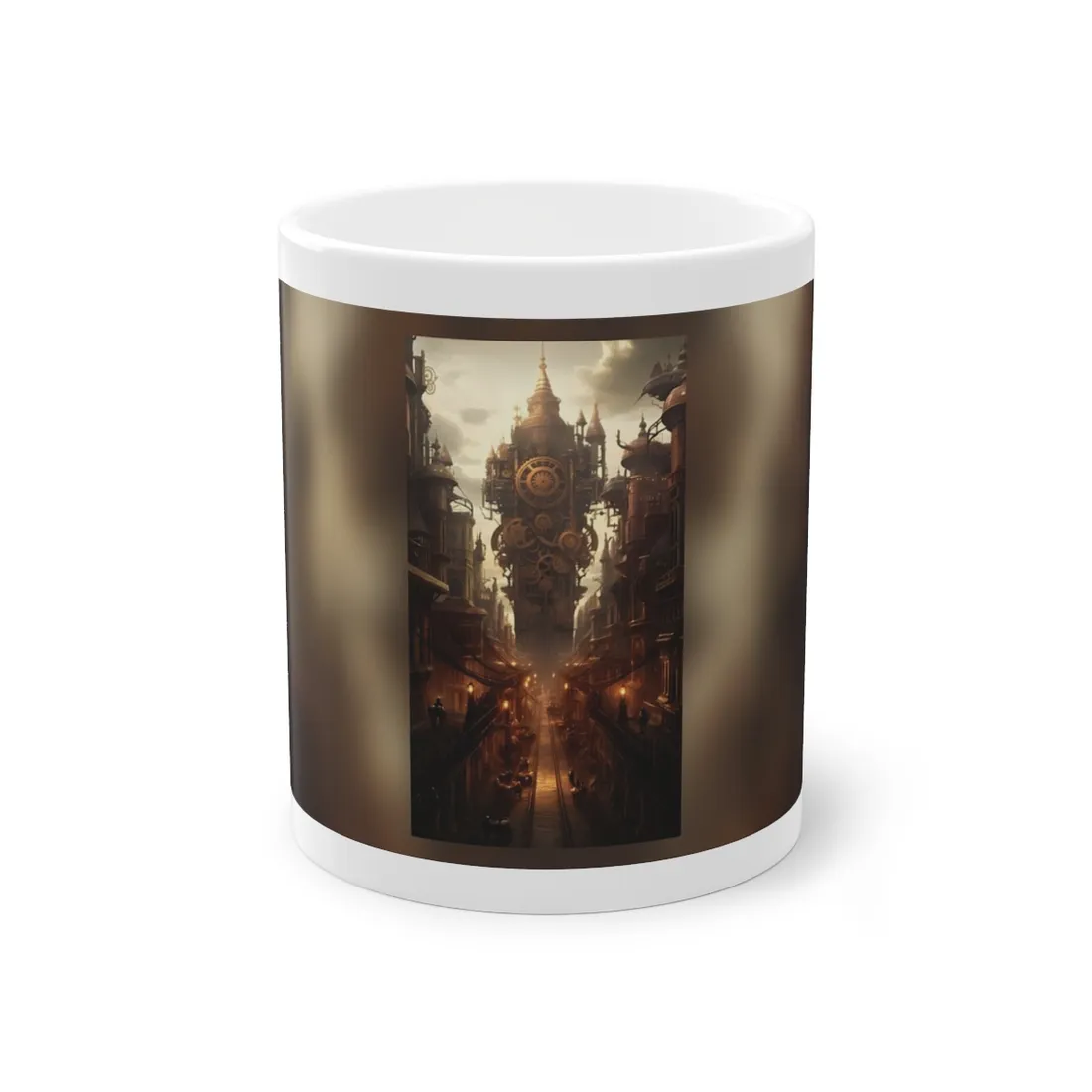 Steampunk City: A Glimpse into Industrial Paradise - Mug