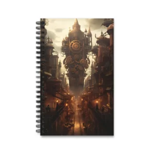 Brass Clockwork Metropolis Spiral Notebook
