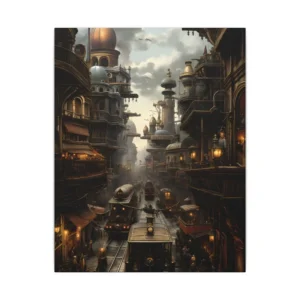 Brass Domed Train Street Canvas Print