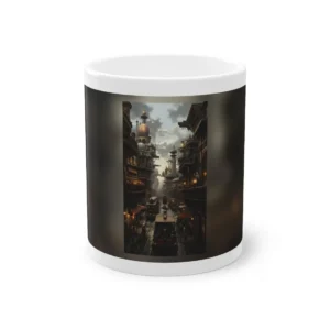 Brass Domed Train Street Mug