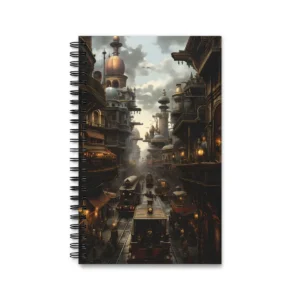 Brass Domed Train Street Spiral Notebook