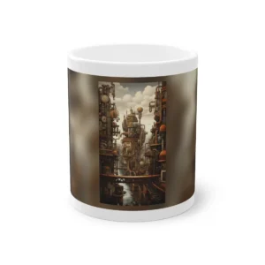 Steampunk City with Pipes Mug