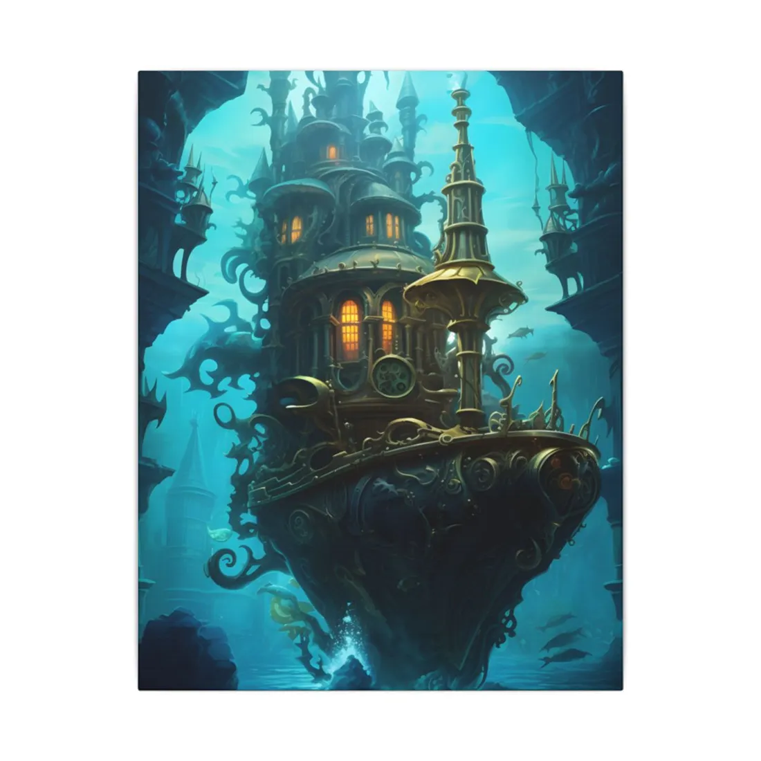 Steampunk Dive: Explore Captain Nemos Nautilu - Canvas