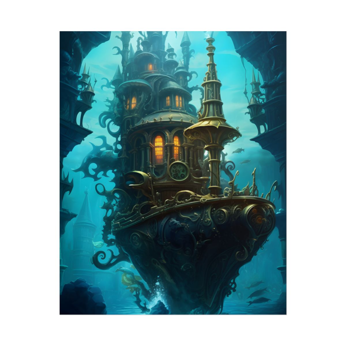Steampunk Dive: Explore Captain Nemos Nautilu - Poster