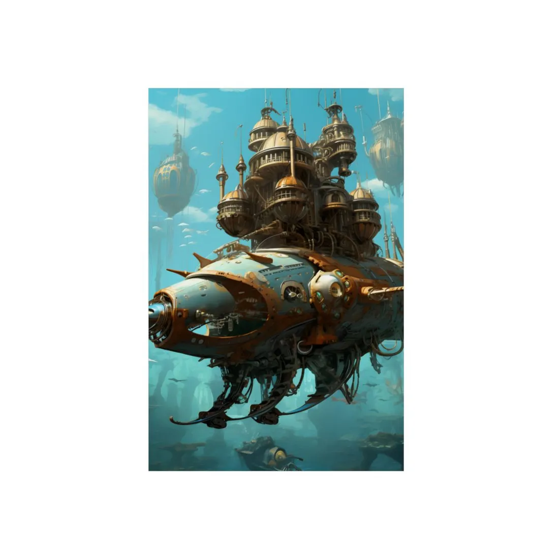 Steampunk Ocean Adventure: Victorian Industrial Voyage - Metal Poster