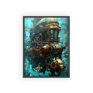 Brass Undersea Vessel Framed Poster