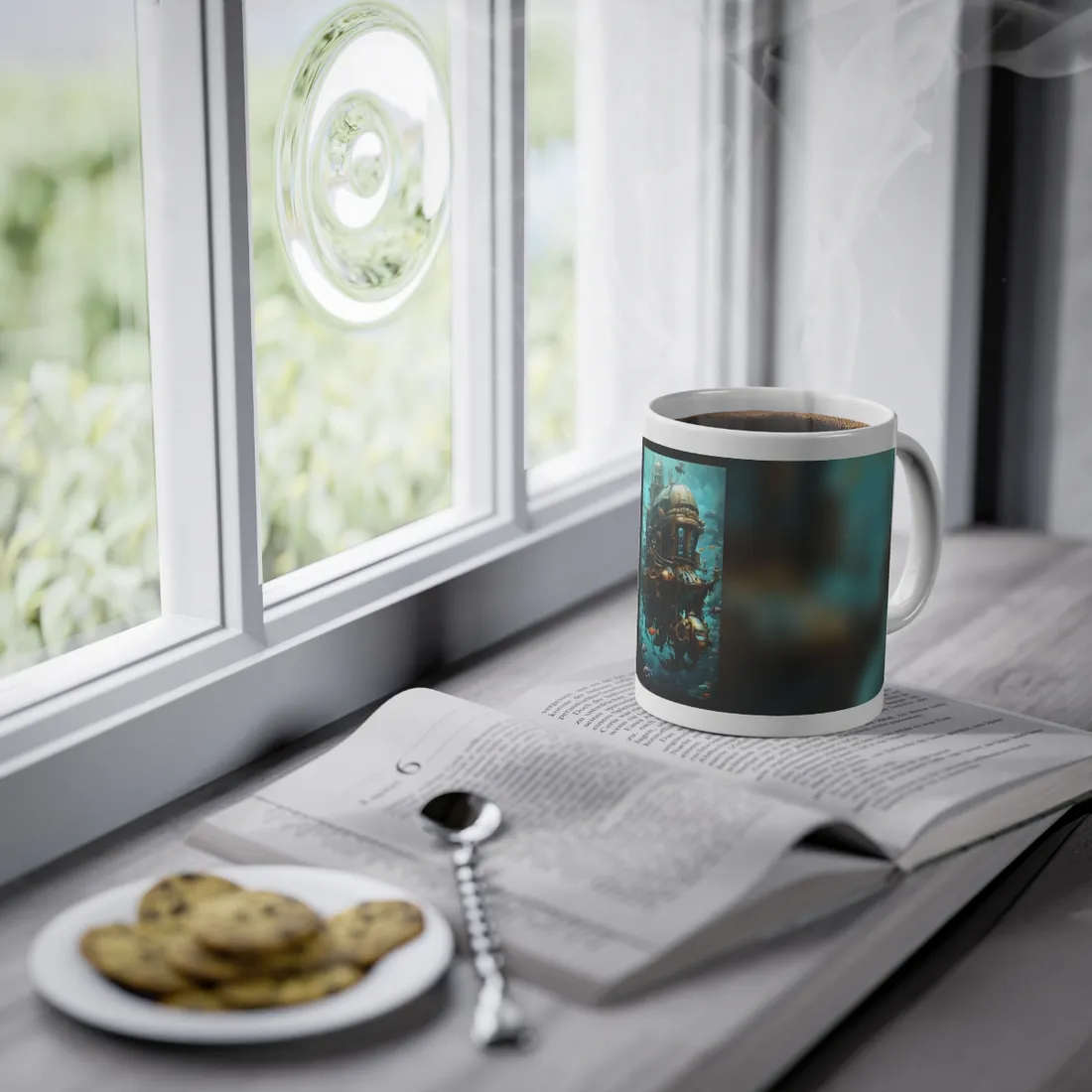 Steampunk Oceanic Adventure: A Crew's Journey Through Time - Mug