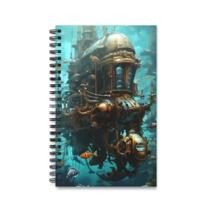 Brass Undersea Vessel Spiral Notebook