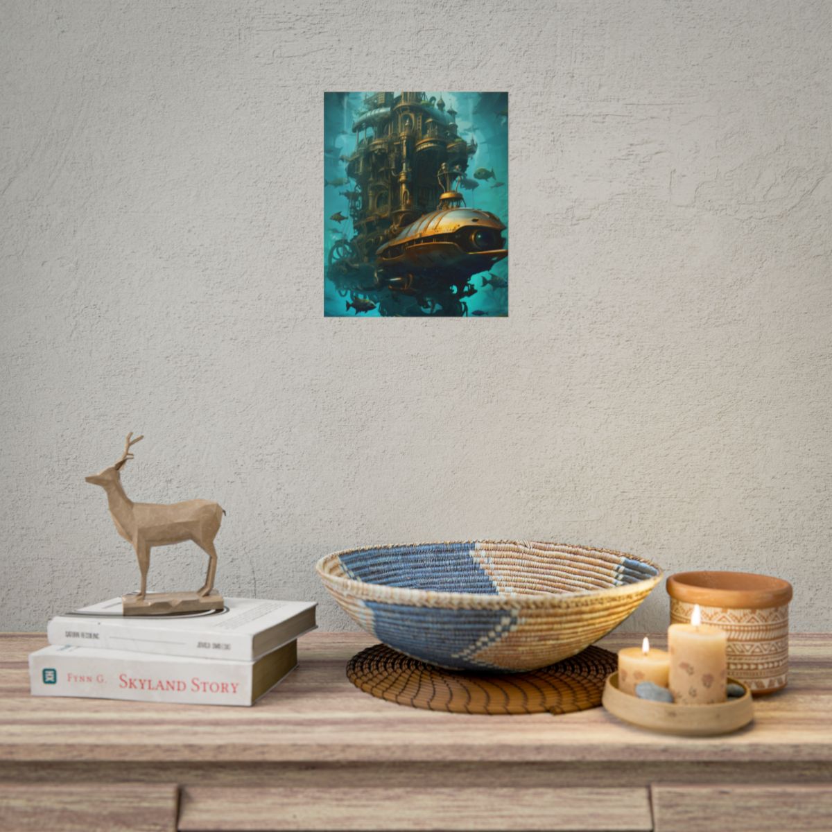 Steampunk Oceanic Adventure: Brass Skirted Explorer - Poster