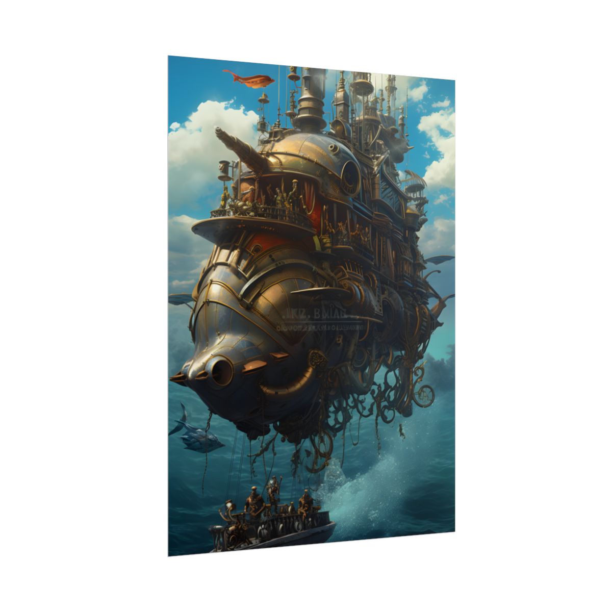 Steampunk Oceanic Adventure: Crew on Ship - Poster