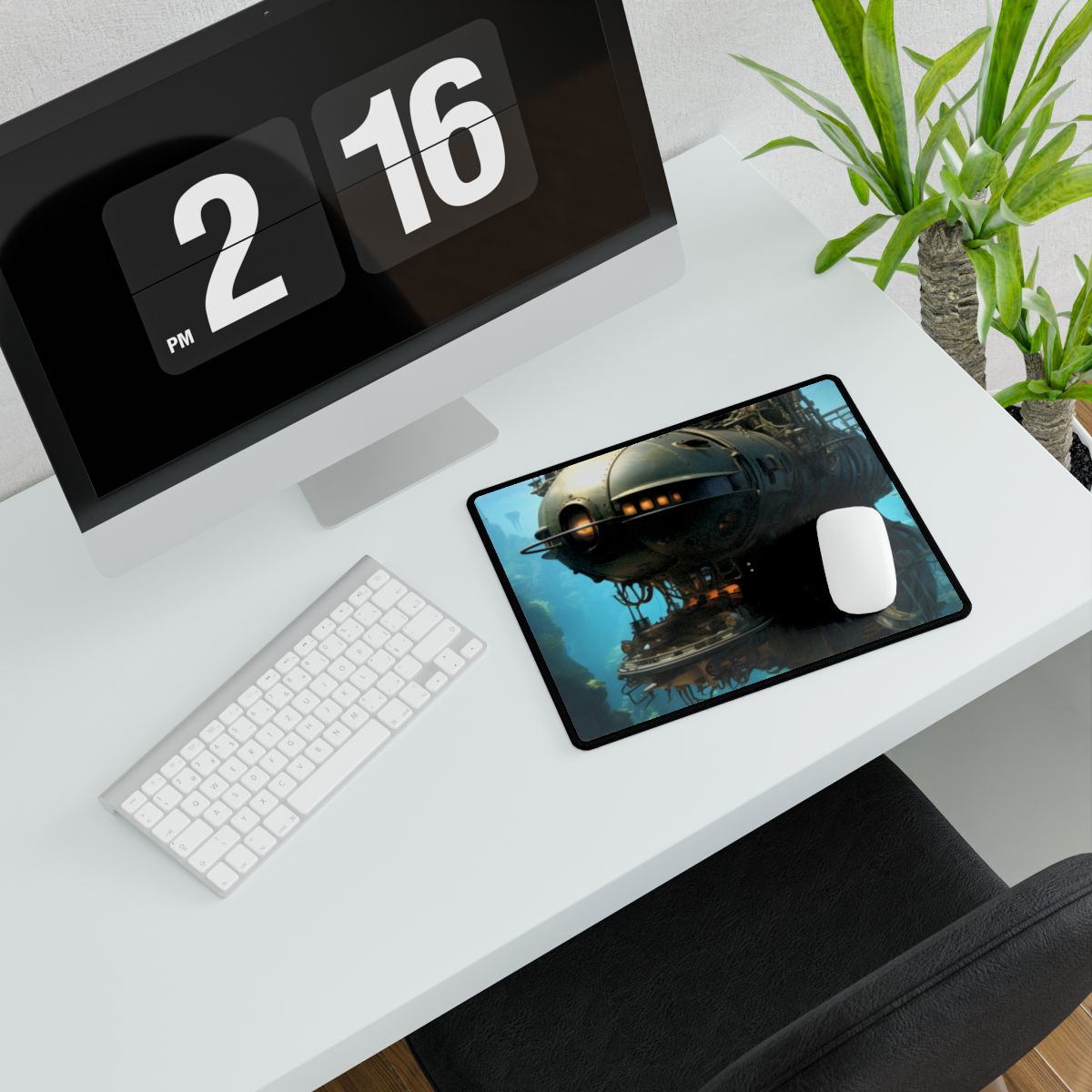 Steampunk Oceanic Adventure: Crew Sails the Horizon - Desk Mat