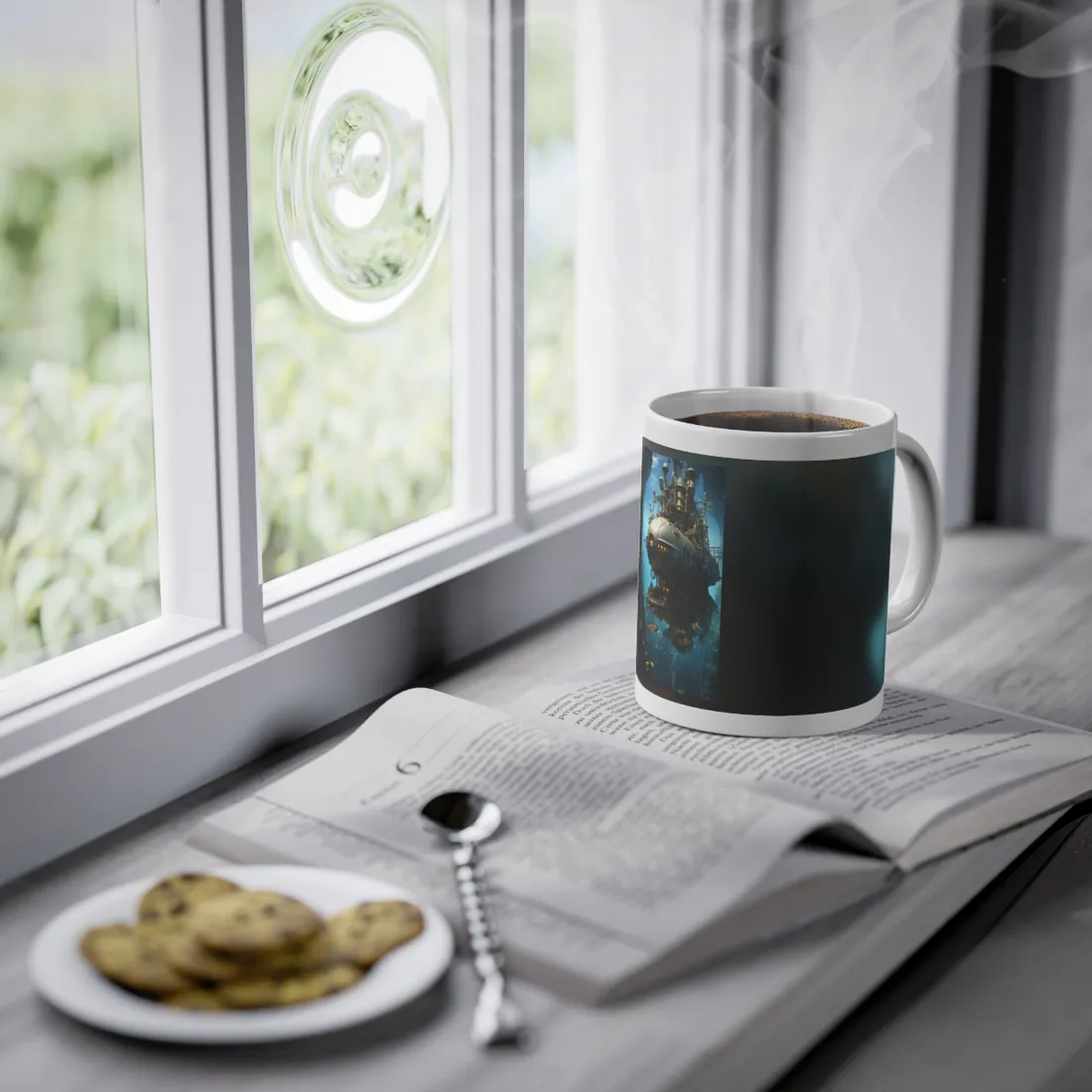 Steampunk Oceanic Adventure: Crew Sails the Horizon - Mug