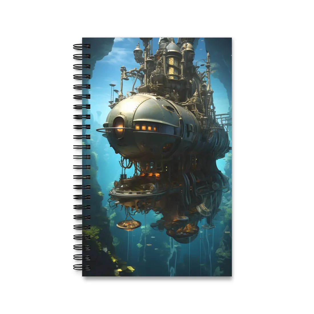 Steampunk Oceanic Adventure: Crew Sails the Horizon - Spiral Notebook
