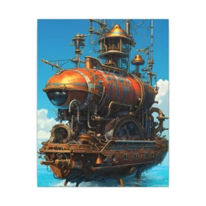 Copper Steampunk Vessel Canvas Print