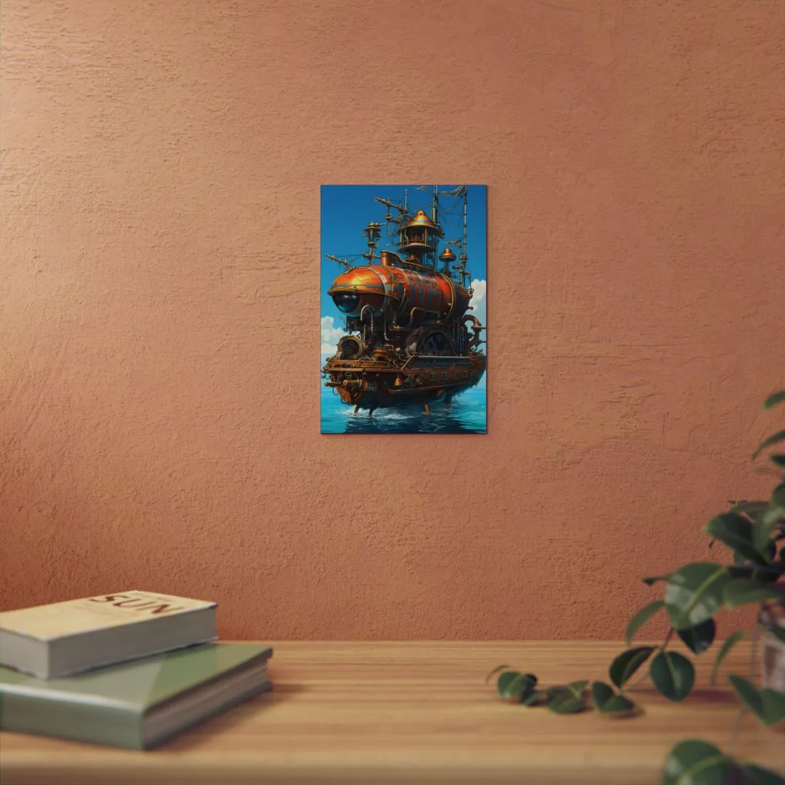 Steampunk Oceanic Adventure: Embarking on a Journey - Metal Poster