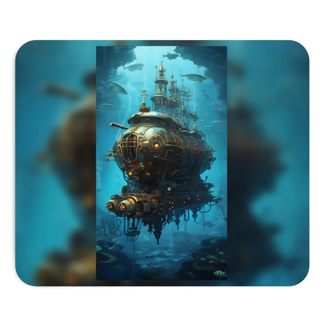 Steampunk Oceanic Adventure: Embarking on a Thrilling Voyage - Mouse Pad