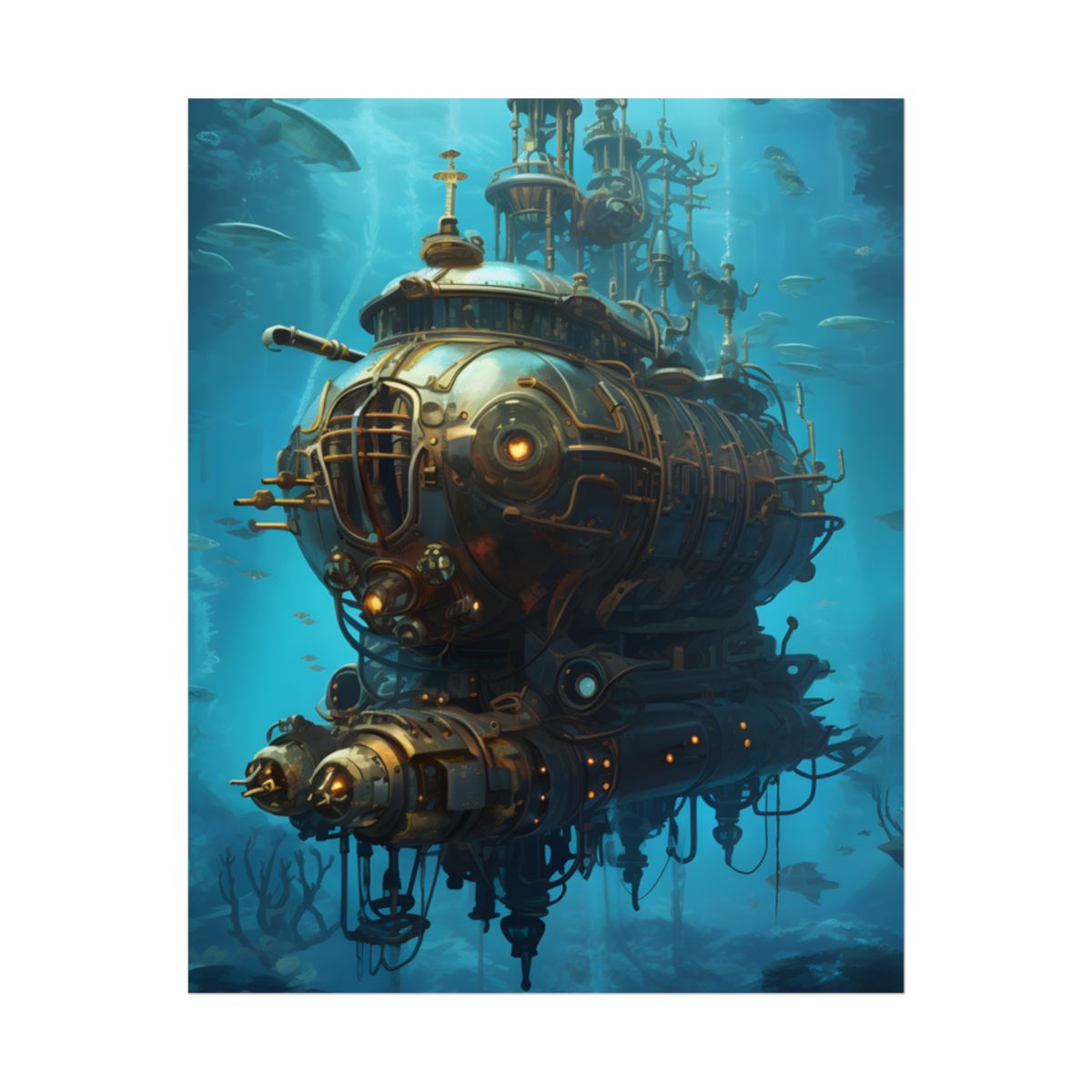 Steampunk Oceanic Adventure: Embarking on a Thrilling Voyage - Poster