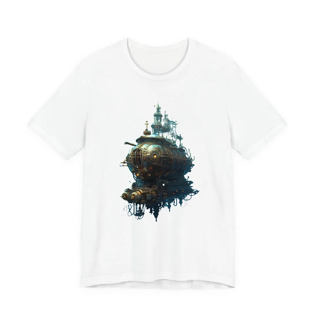 Steampunk Oceanic Adventure: Embarking on a Thrilling Voyage T-Shirt - T-Shirt (White)